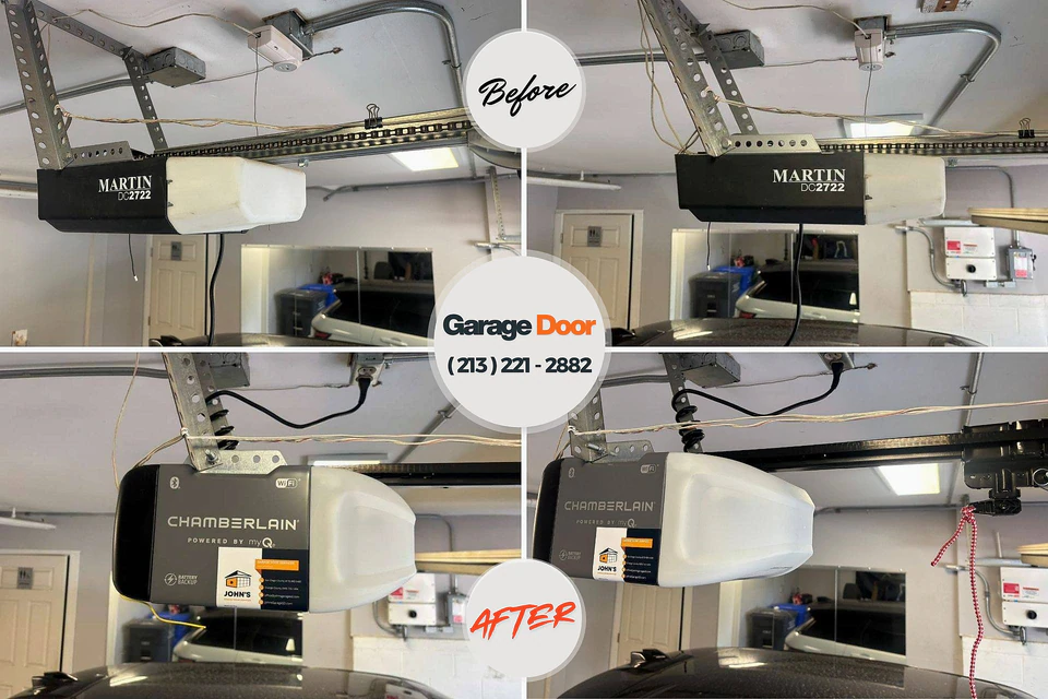Before and after: garage door repair Ragland, AL